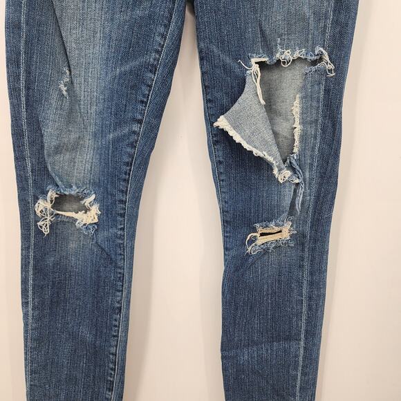 AGOLDE Sophie High Rise Skinny Destroyed Size 26 Medium Wash‎ - Picture 4 of 9